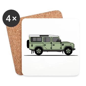 Defender 110 - Coasters (set of 4) - white - Front