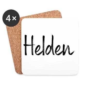 Helden Held Sieg Siegerehrung - Untersetzer (4er-Set) - Weiß - Vorne