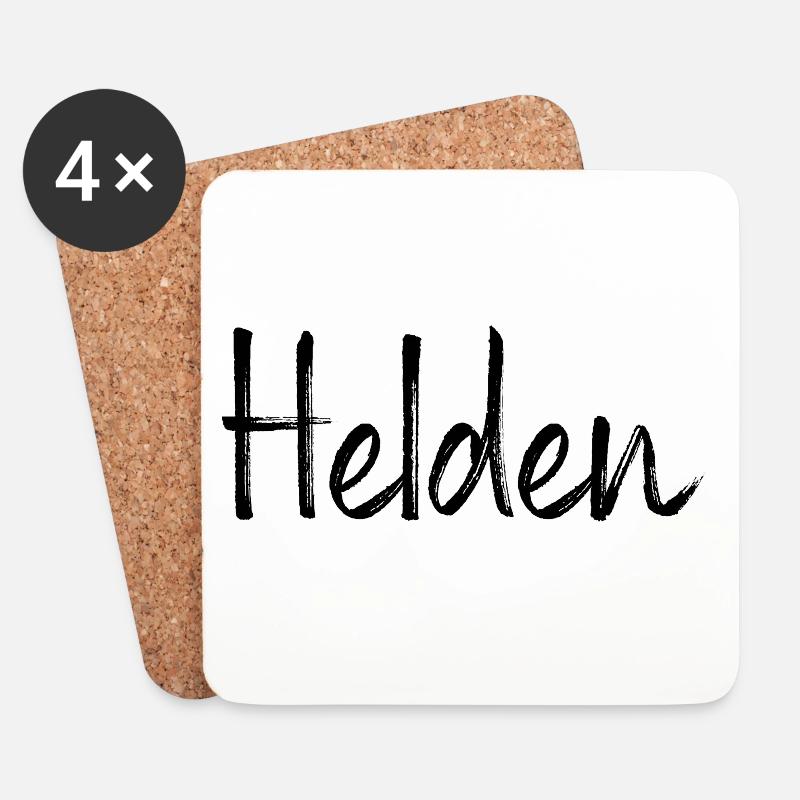 Helden Held Sieg Siegerehrung - Untersetzer (4er-Set) - Weiß