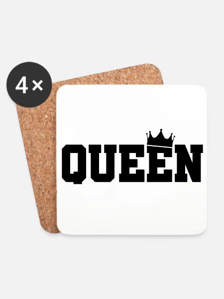 queen - Untersetzer (4er-Set) - Weiß