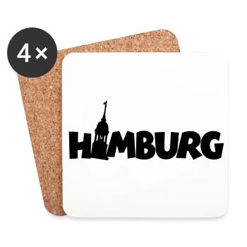 Hamburg Hamburger Michel - Untersetzer (4er-Set) - Weiß - Vorne