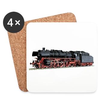 Locomotive à vapeur 03.10 - Dessous de verre (lot de 4) - blanc - Devant