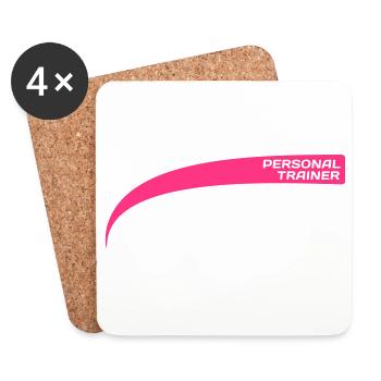 Personal trainer / Drill Instructor - Untersetzer (4er-Set) - Weiß - Vorne