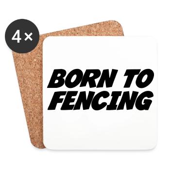 Born to Fencing - Untersetzer (4er-Set) - Weiß - Vorne