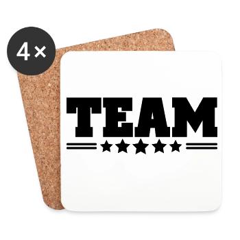 team - Dessous de verre (lot de 4) - blanc - Devant