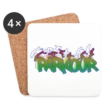 Parkour Freerunning Traceur - Coasters (set of 4) - white - Front