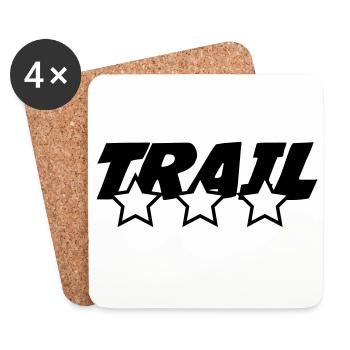Running / Jogging / Run / Trail / Sport - Coasters (set of 4) - white - Front