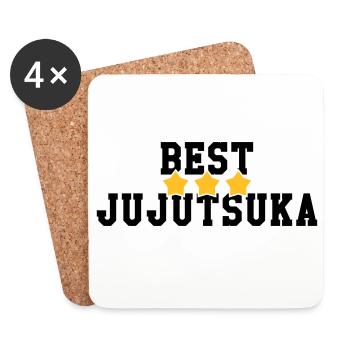 Jujutsu Jiu Jitsu Jiujitsu Ju-jitsu Jiu-jitsu - Coasters (set of 4) - white - Front