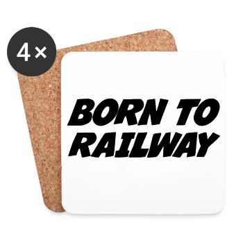 Railway Railwayman Cheminot Train Eisenbahn - Coasters (set of 4) - white - Front
