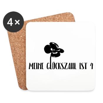 Lucky - Coasters (set of 4) - white - Front