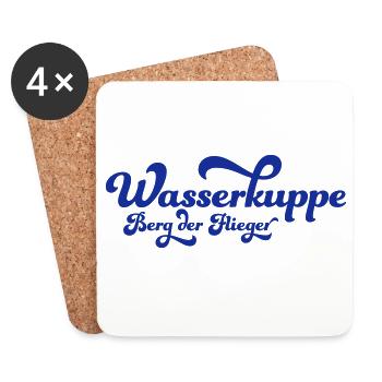 Wasserkuppe: Berg der Flieger - Untersetzer (4er-Set) - Weiß - Vorne