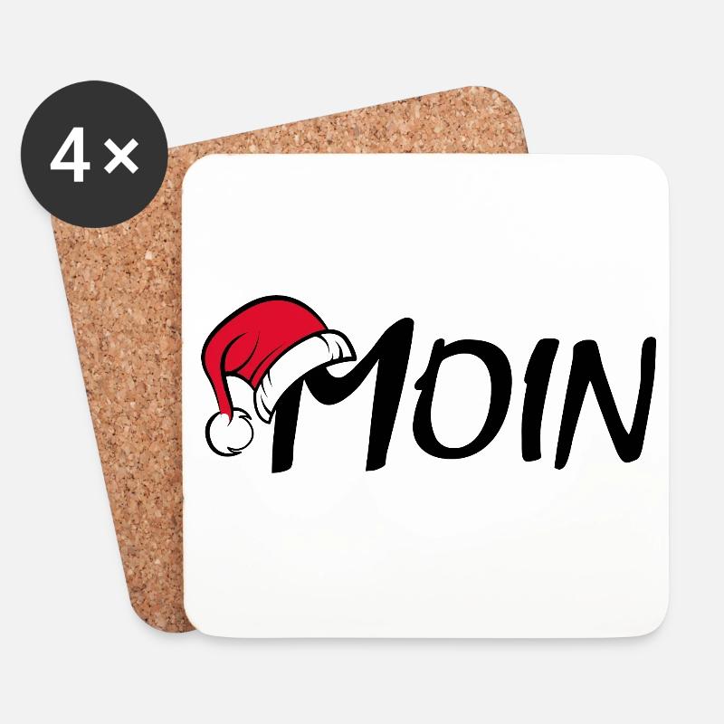 xmas moin Weihnachten Symbol Logo icon hat - Untersetzer (4er-Set) - Weiß