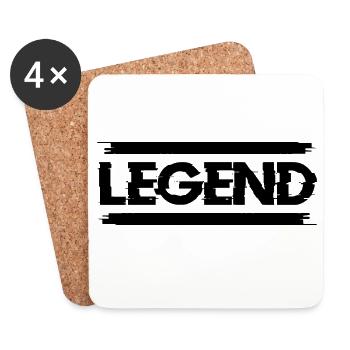 LEGEND - Dessous de verre (lot de 4) - blanc - Devant