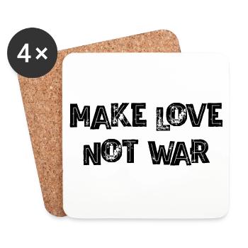 make love not war - Untersetzer (4er-Set) - Weiß - Vorne