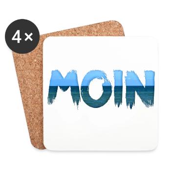 Moin Wasser - Untersetzer (4er-Set) - Weiß - Vorne