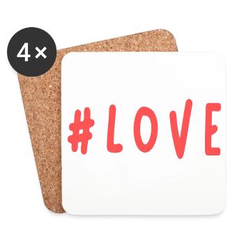 JUST MARRIED. LONG LIVE THE MARYS. VALENTINE'S DAY - Coasters (set of 4) - white - Front