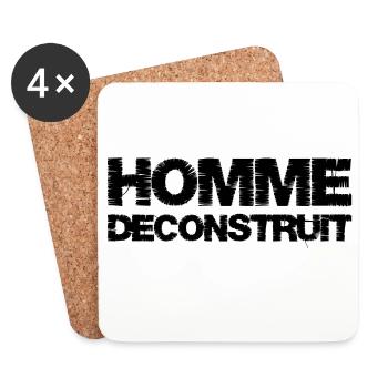 Homme déconstruit - Dessous de verre (lot de 4) - blanc - Devant