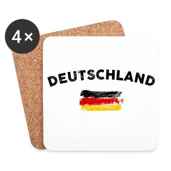 RedGold Brush Flag - Coasters (set of 4) - white - Front