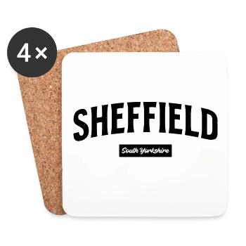 Sheffield Retro Design South Yorkshire - Coasters (set of 4) - white - Front