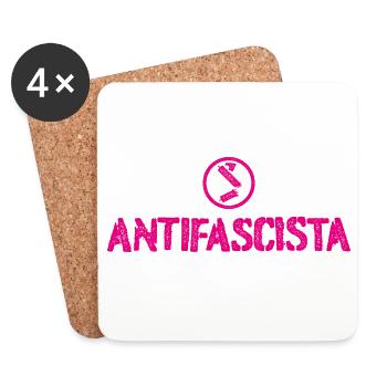 Antifascist - Coasters (set of 4) - white - Front