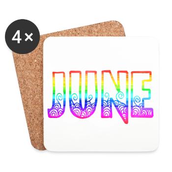 Juin RS Rainbow - Dessous de verre (lot de 4) - blanc - Devant