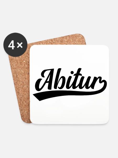 Abitur Abi - Untersetzer (4er-Set) - Weiß