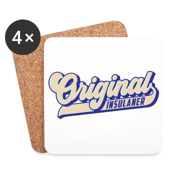 Original Insulaner | Stolzer Inselbewohner - Untersetzer (4er-Set) - Weiß - Vorne