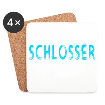 Schlosser Handwerker Design - Untersetzer (4er-Set) - Weiß - Vorne