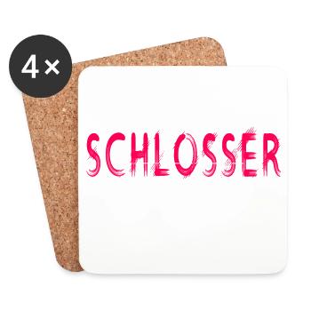 Schlosser Handwerker Design - Untersetzer (4er-Set) - Weiß - Vorne
