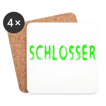 Schlosser Handwerker Design - Untersetzer (4er-Set) - Weiß - Vorne