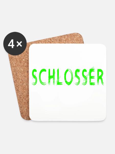 Schlosser Handwerker Design - Untersetzer (4er-Set) - Weiß