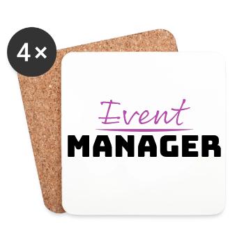 Tshirt for Event Manager - Coasters (set of 4) - white - Front