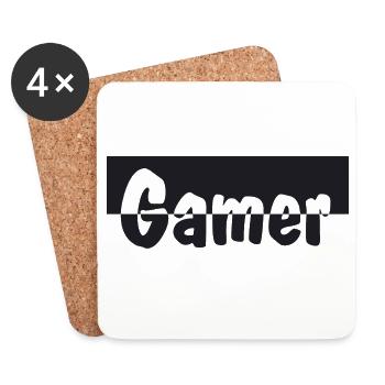Gamer - Untersetzer (4er-Set) - Weiß - Vorne