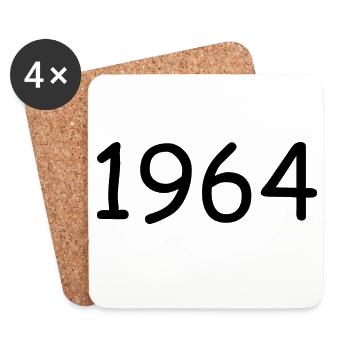 Personalize 1964 60th Birthday Template - Coasters (set of 4) - white - Front