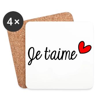 HAPPY FATHER'S DAY. DAD. FATHER'S DAY. FATHER. GOOD - Coasters (set of 4) - white - Front