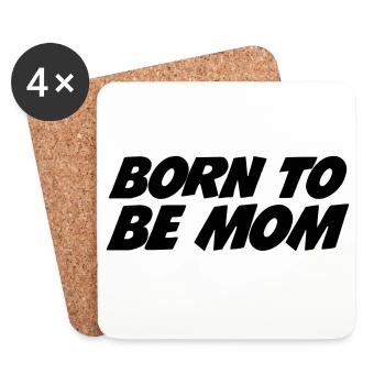 Née pour être Maman - Dessous de verre (lot de 4) - blanc - Devant