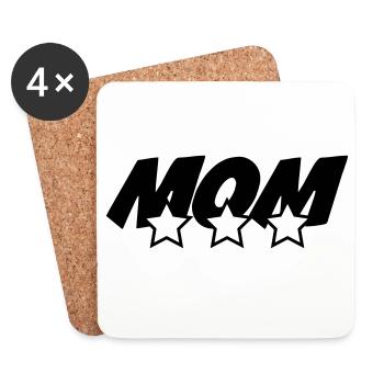 Meilleure Maman - Fête des Mères - Dessous de verre (lot de 4) - blanc - Devant
