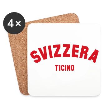 TICINO Svizzera Switzerland Schweiz - Coasters (set of 4) - white - Front