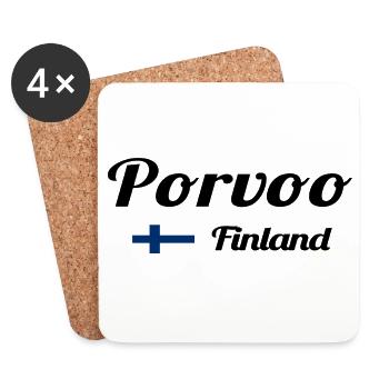 Porvoo Finnland - Stylische Drucke - Untersetzer (4er-Set) - Weiß - Vorne