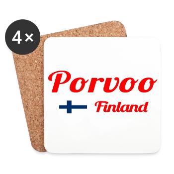 Porvoo Finnland - Stylische Drucke - Untersetzer (4er-Set) - Weiß - Vorne