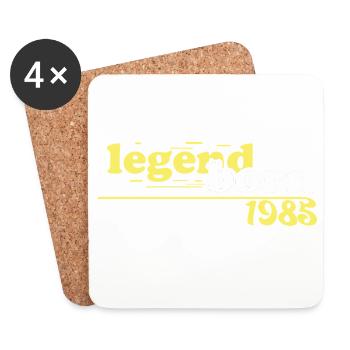 legend born 1985 birthday gift vintage 1985 - Coasters (set of 4) - white - Front