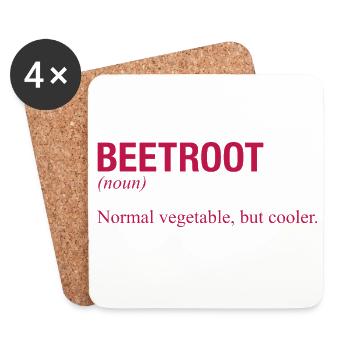 BEETROOT Rote Bete - Untersetzer (4er-Set) - Weiß - Vorne