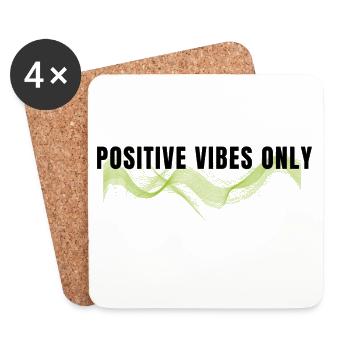 Uniquement des ondes positives - Dessous de verre (lot de 4) - blanc - Devant