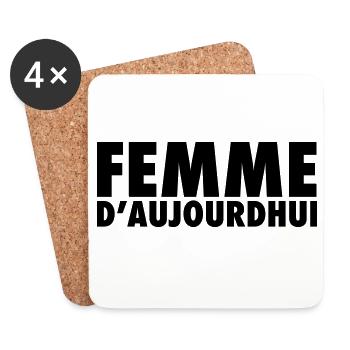 Femme D’aujourd’hui - Style Féminin Moderne - Dessous de verre (lot de 4) - blanc - Devant