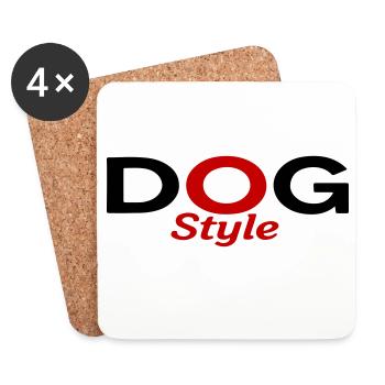 Dogstyle - Dessous de verre (lot de 4) - blanc - Devant