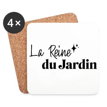 Reine du jardin - Dessous de verre (lot de 4) - blanc - Devant