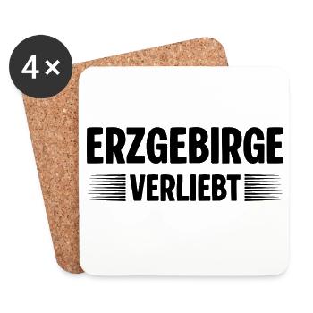 Erzgebirge Verliebt - Untersetzer (4er-Set) - Weiß - Vorne