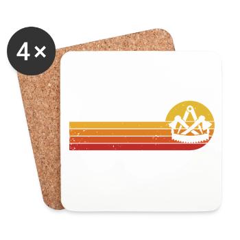 Carpenter's guild sign carpenter craft guild - Coasters (set of 4) - white - Front