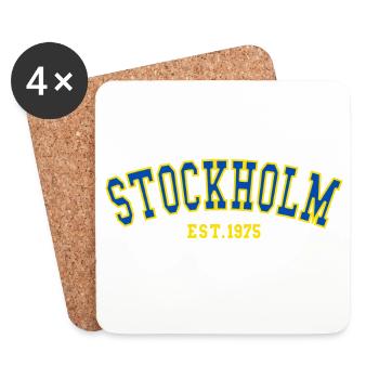 Stockholm Est.1975 - Coasters (set of 4) - white - Front