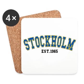 Stockholm Est.1965 - Coasters (set of 4) - white - Front
